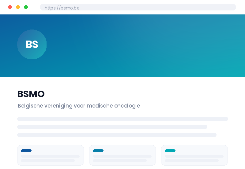 Website Belgian Society of Medical Oncology (BSMO)
