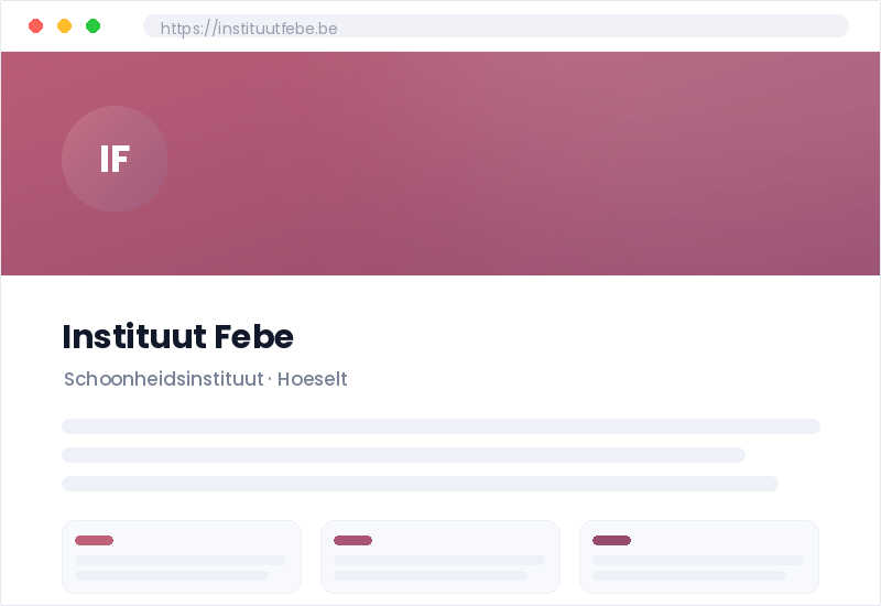 Website Instituut Febe — schoonheidsinstituut Hoeselt