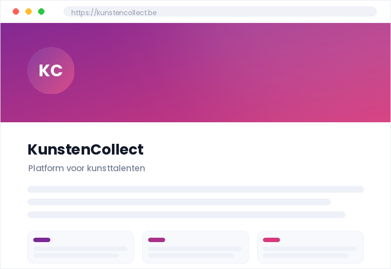 KunstenCollect — platform voor kunsttalenten